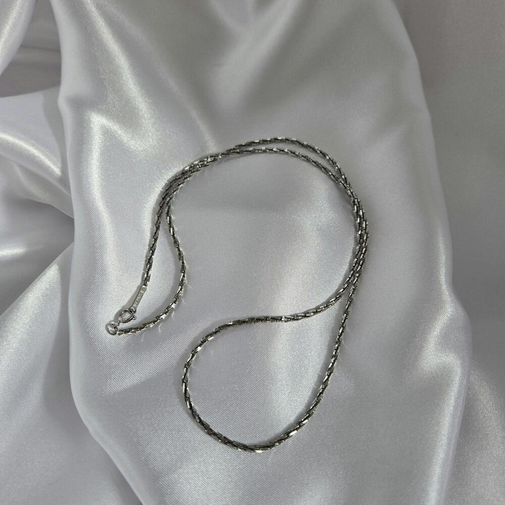 D'ORLAN Silvertone Chain Necklace - Elegant & Timeless Design